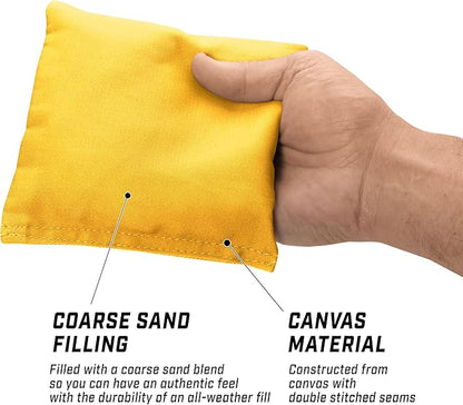 GoSports Classic Cornhole Bean Bags Set of 4-16 Colors Available - Regulation All Weather, Mix and