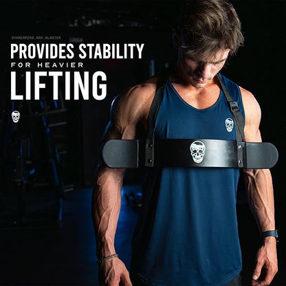 Gymreapers Bicep Arm Blaster - Bicep Curl Isolator w/Contoured, Padded Edges - Adjustable Bicep