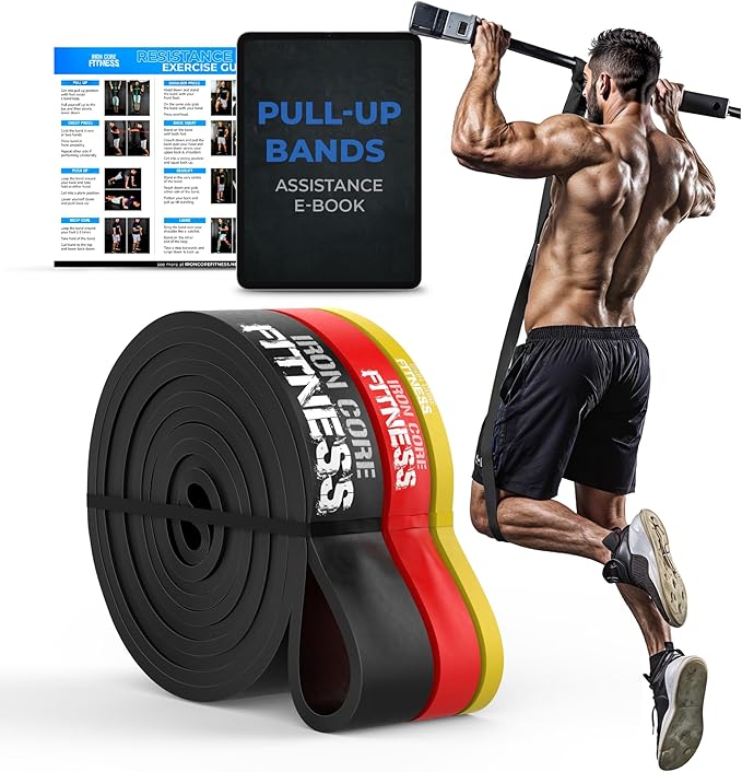 Pull Up Assistance Resistance Bands - Long Loop Power Bands for Men and Women - Strength Power
