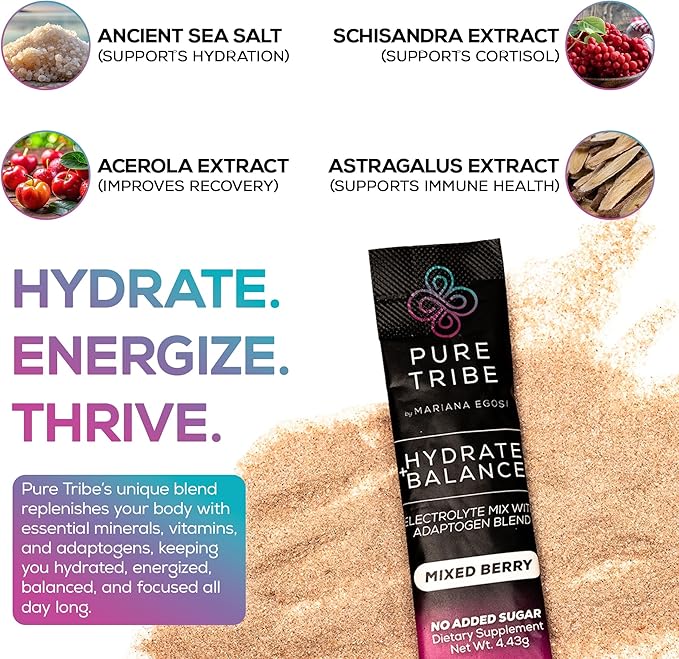 Electrolytes Powder Packets - Sugar Free Hydration Powder Drink Mix Loaded with 6 B Vitamins &