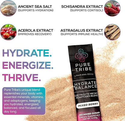 Electrolytes Powder Packets - Sugar Free Hydration Powder Drink Mix Loaded with 6 B Vitamins &