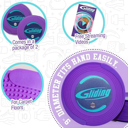 Gliding Discs for Working Out - Exercise Sliders for Carpet & Hardwood Floors 1 Pair, Authentic