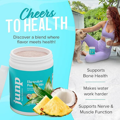 JUNP Electrolytes Powder No Sugar No Carbs – Pina Colada Coconut Pineapple Keto Electrolyte Drink