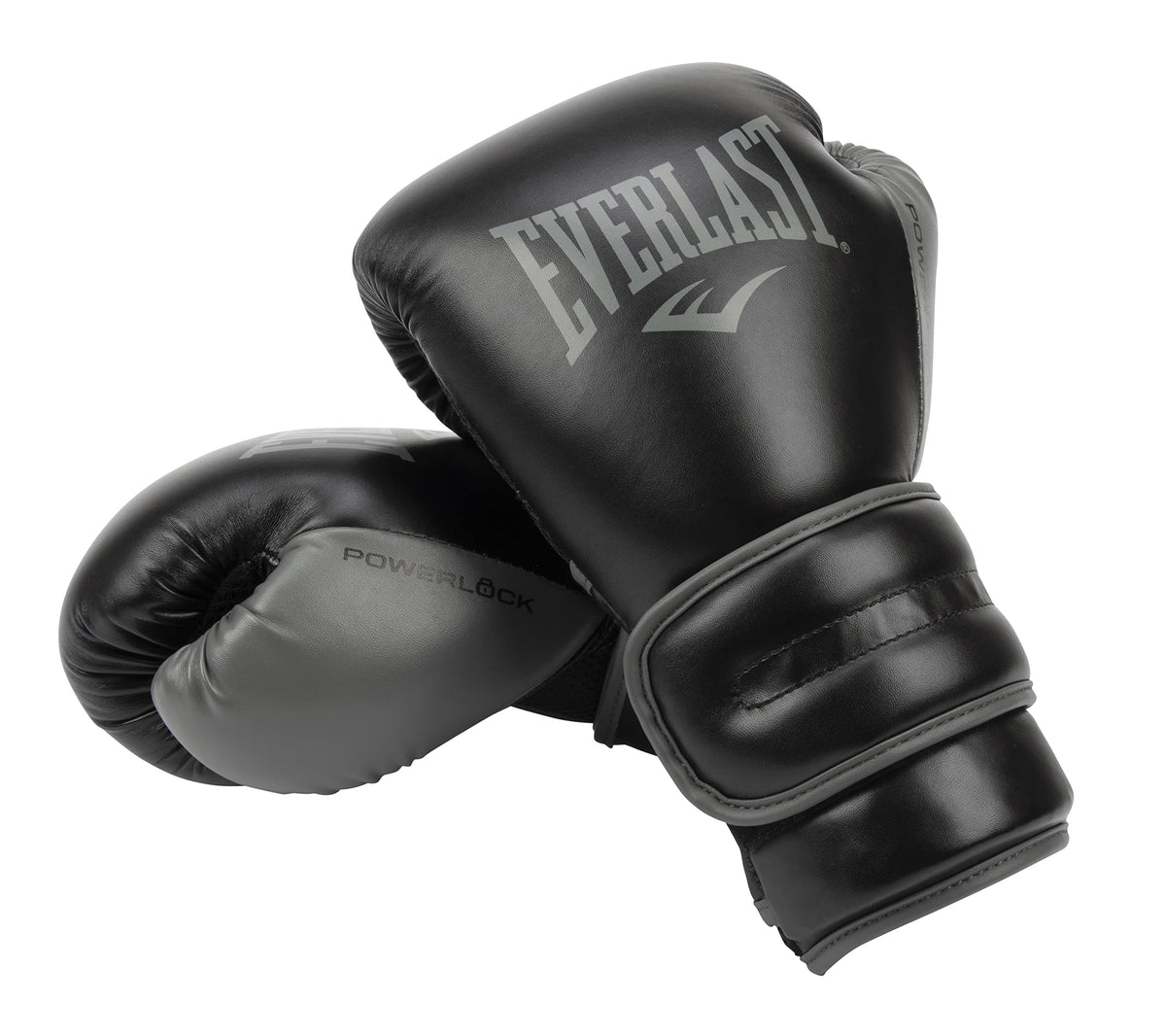 Everlast Powerlock 2 Hook Loop Boxing Gloves | Heavy Bag | Black | 16oz