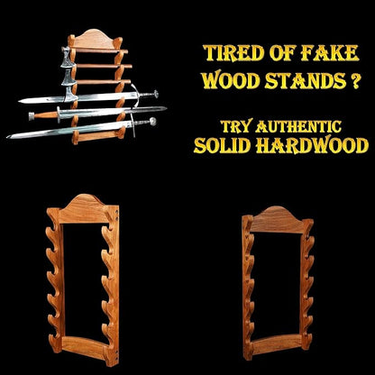 Mythrojan Medieval Sword Wall Mount Samurai Sword Display Stand Katana Sword Holder Gladiator Sword