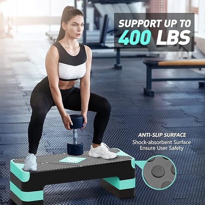 Aerobic Exercise Step, Adjustable Aerobic Stepper for Exercise, Workout Step Platform for Step Up