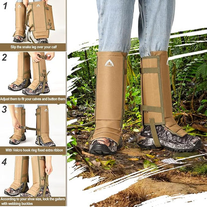 Snake Gaiters Waterproof Lower Legs Snake Guards Snake Guards Bite Protection Adjustable Snake