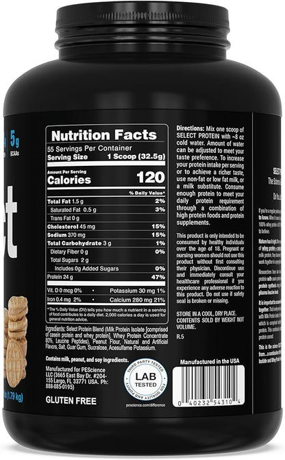 PEScience Select Protein Powder, Whey and Casein Blend, Clean Protein Powder for Women and Men, Low