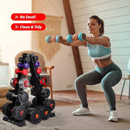 Dumbbell Rack Stand Only, Weight Rack for Dumbbells Compact A-Frame Home Gym Space Saver (480/800