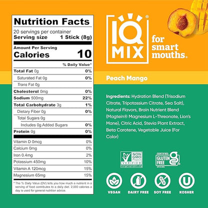 IQMIX Hydration Electrolyte Powder – 4-in-1 Formula for Hydration, Mental Clarity, Mood and