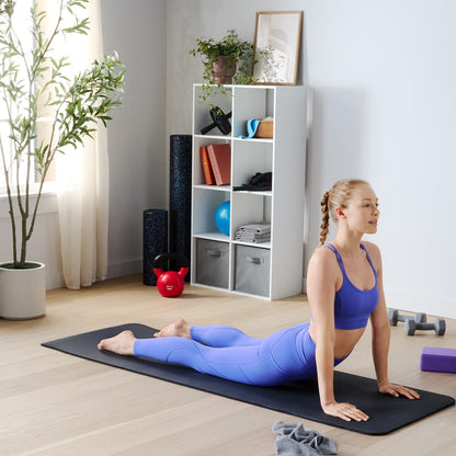 Amazon Basics 1/2 Inch Extra Thick Exercise Yoga Mat with Carrying Strap for Home Workouts and