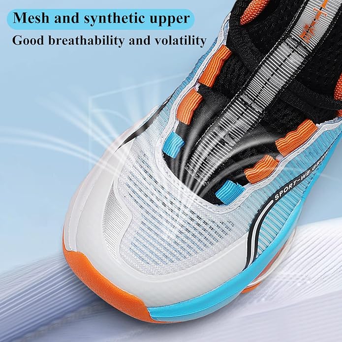 JMFCHI Kids Basketball Shoes High-top Sports Shoes Sneakers Durable Lace-up Non-Slip Running Shoes