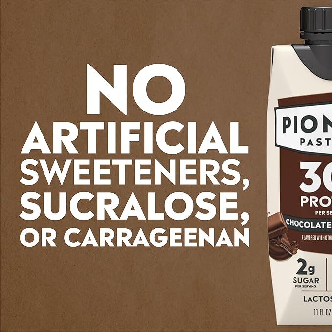 Pioneer Pastures - High Protein A2 Milkshakes - Chocolate - A2 Nutritional Milk, 30g Protein, 2g