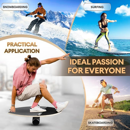 Yes4All 2-in-1 Balance Boards Set, 9 Adjustable Modes Surf Trainer, Wobble Board Exercise for