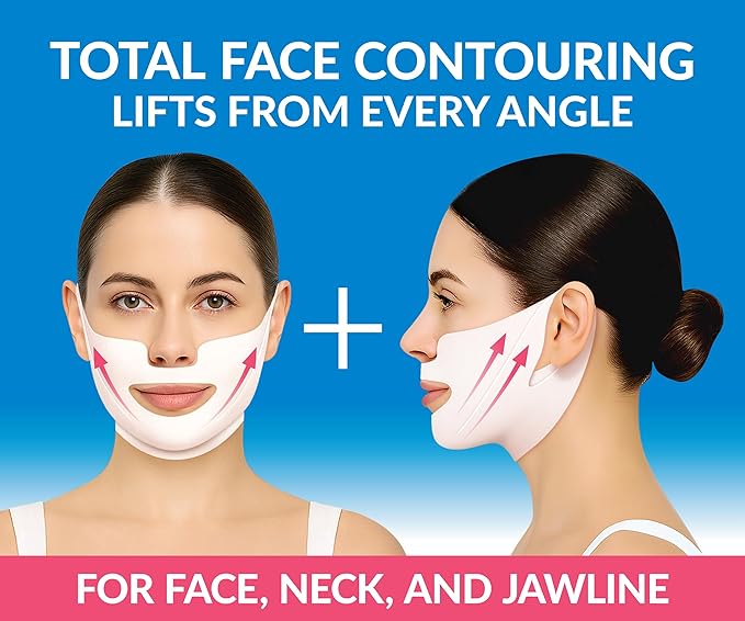 Stylia MaxiLift V-Line Lifting Collagen Face Mask – Enhanced Double Chin Reducer – Jawline Shaper