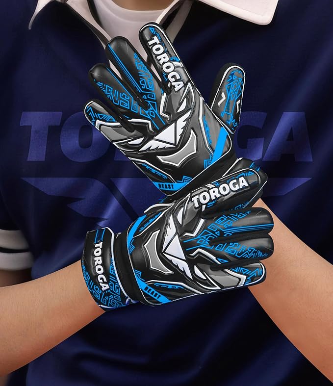 Goalkeeper Gloves for Kids & Youth – Soccer Goalie Gloves, Strong Latex Grip, Double Wrist Support