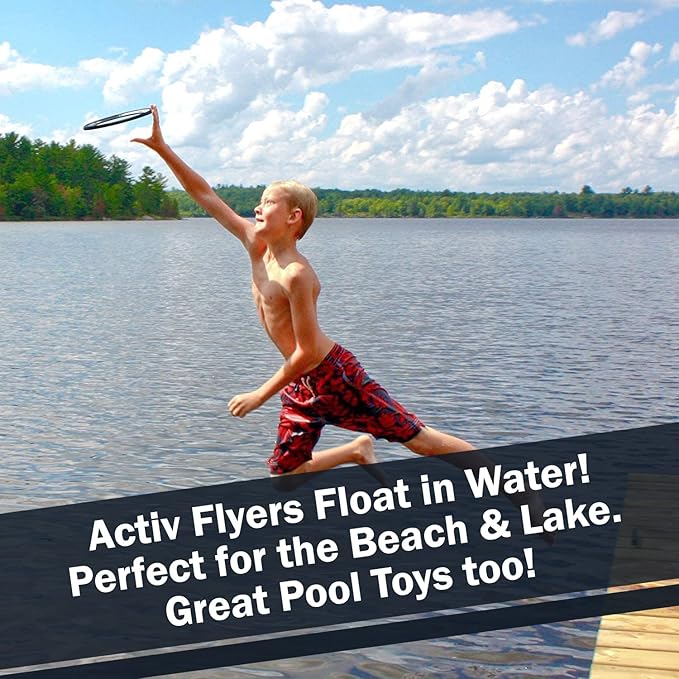 Activ Life Kid’s Flying Rings (2 Pack) They Fly Straight & Don’t Hurt, 80% Lighter Than Standard