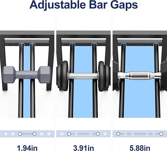 Dumbbell Rack 2-Tier 20 IN Length Adjustable Weight Rack For Home Gym Dumbbells Kettlebell (Rack