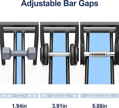 Dumbbell Rack 2-Tier 20 IN Length Adjustable Weight Rack For Home Gym Dumbbells Kettlebell (Rack