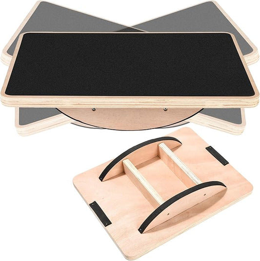 Balance Board Wooden Wobble Board for Adults Anti-Slip Board for Physical Therapy & Core Strength