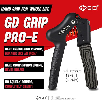 GD Grip Strength Trainer (Premium Adjustable Grip Strengthener for Forearm Training) Wrist and