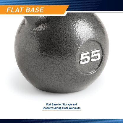 Marcy Hammertone Kettlebells, Ideal Workout Weights For Home Gym, Cast Iron, Black, 55lbs HKB-055