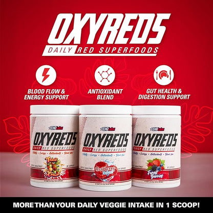 EHP Labs OxyReds Superfood Beets Powder - Nitric Oxide Supplement, Organic Beet Root Powder, Immune