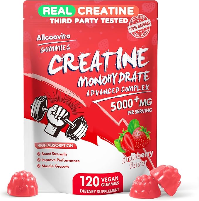Creatine Monohydrate Gummies Complex for Men & Women,5 Gram per Serving Electrolyte Creatine Gummy