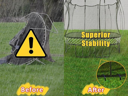 RIY Trampoline Stakes Anchors High Wind 12'' Ground Anchor Heavy Duty Tent Stakes Swing Set Anchors
