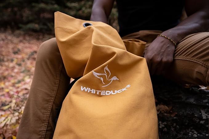 WHITEDUCK Top Load Canvas Folding Duffel Bag, Water Resistant Army Style Shoulder Bag for Men and