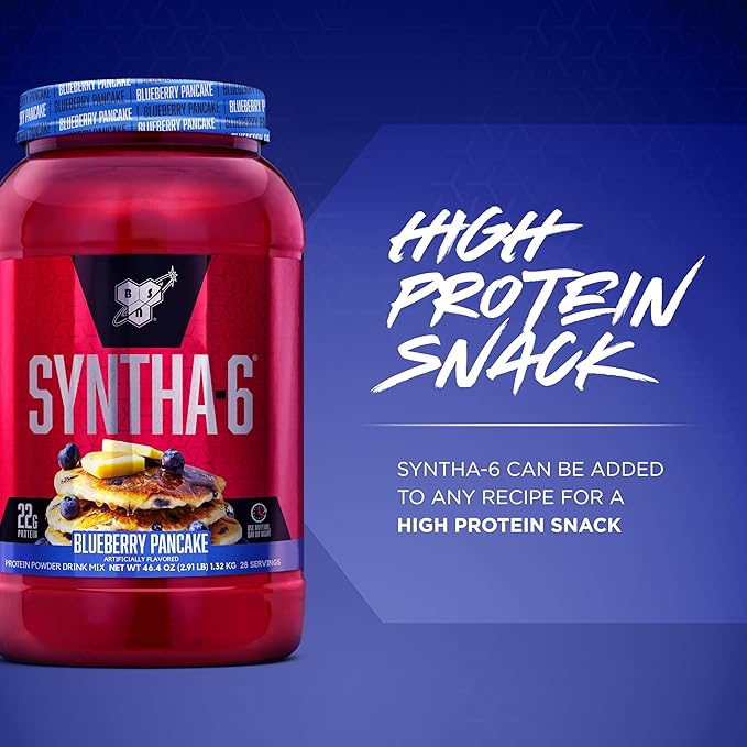 BSN SYNTHA-6 Premium Protein Powder with 6g of Fiber, Whey Protein, Micellar Casein, Milk Protein