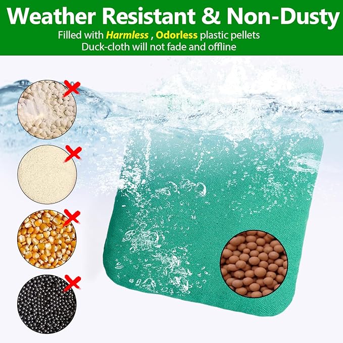 EunHo Cornhole Bags Set of 8 Regulation Size & Weight Corn Hole Bean Bags Official Professional All