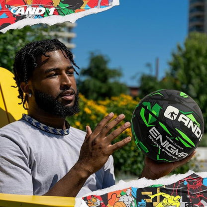 AND1 Enigma Basketball - Streetball for Indoor and Outdoor Use, Deep Channel Construction and