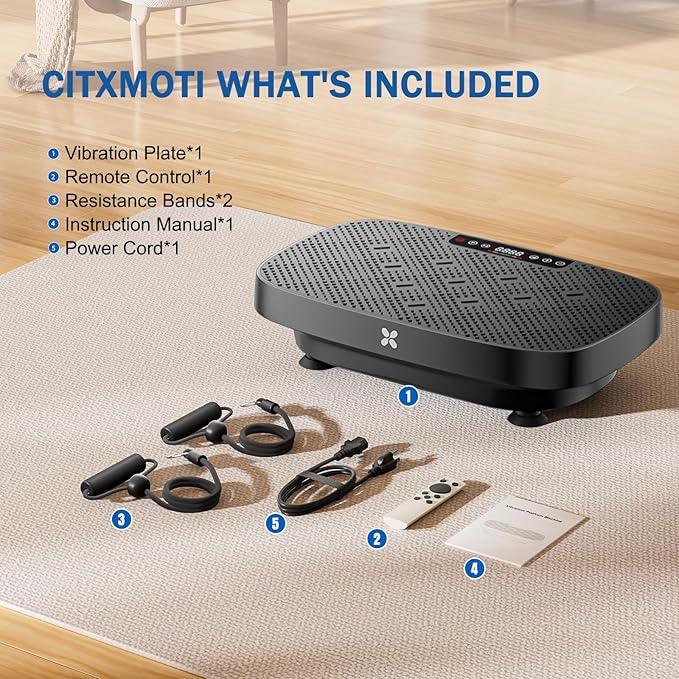 Vibration Plate Exercise Machine, Vibration Plate for Lymphatic Drainage & Body Toning, Whole Body