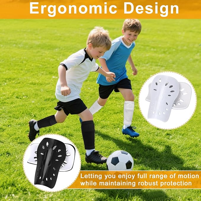 2 Pairs Shin Guards Soccer for Kids,Shin Pads Extra Lightweight Breathable Slide in Shin Guard for