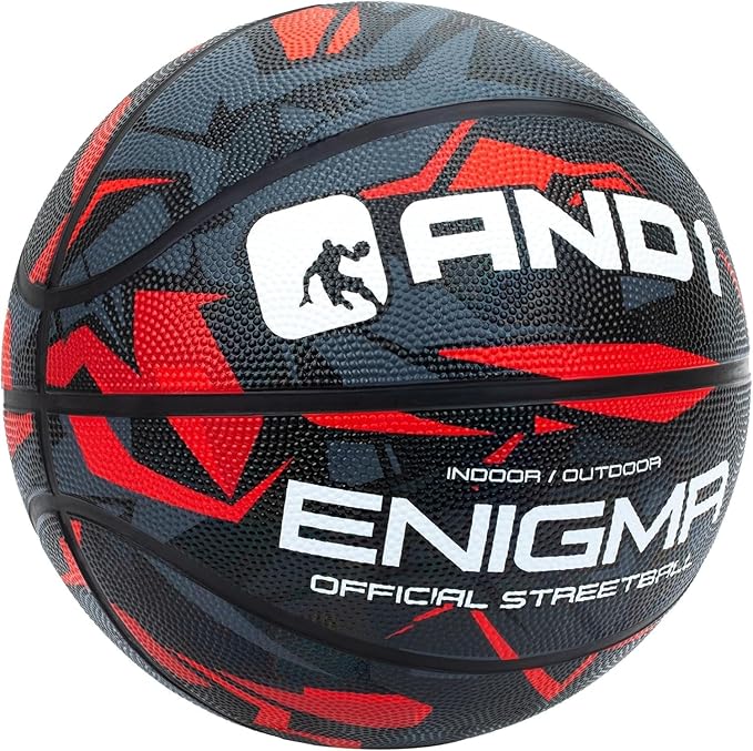 AND1 Enigma Basketball - Streetball for Indoor and Outdoor Use, Deep Channel Construction and