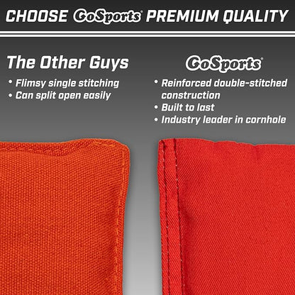 GoSports Classic Cornhole Bean Bags Set of 4-16 Colors Available - Regulation All Weather, Mix and