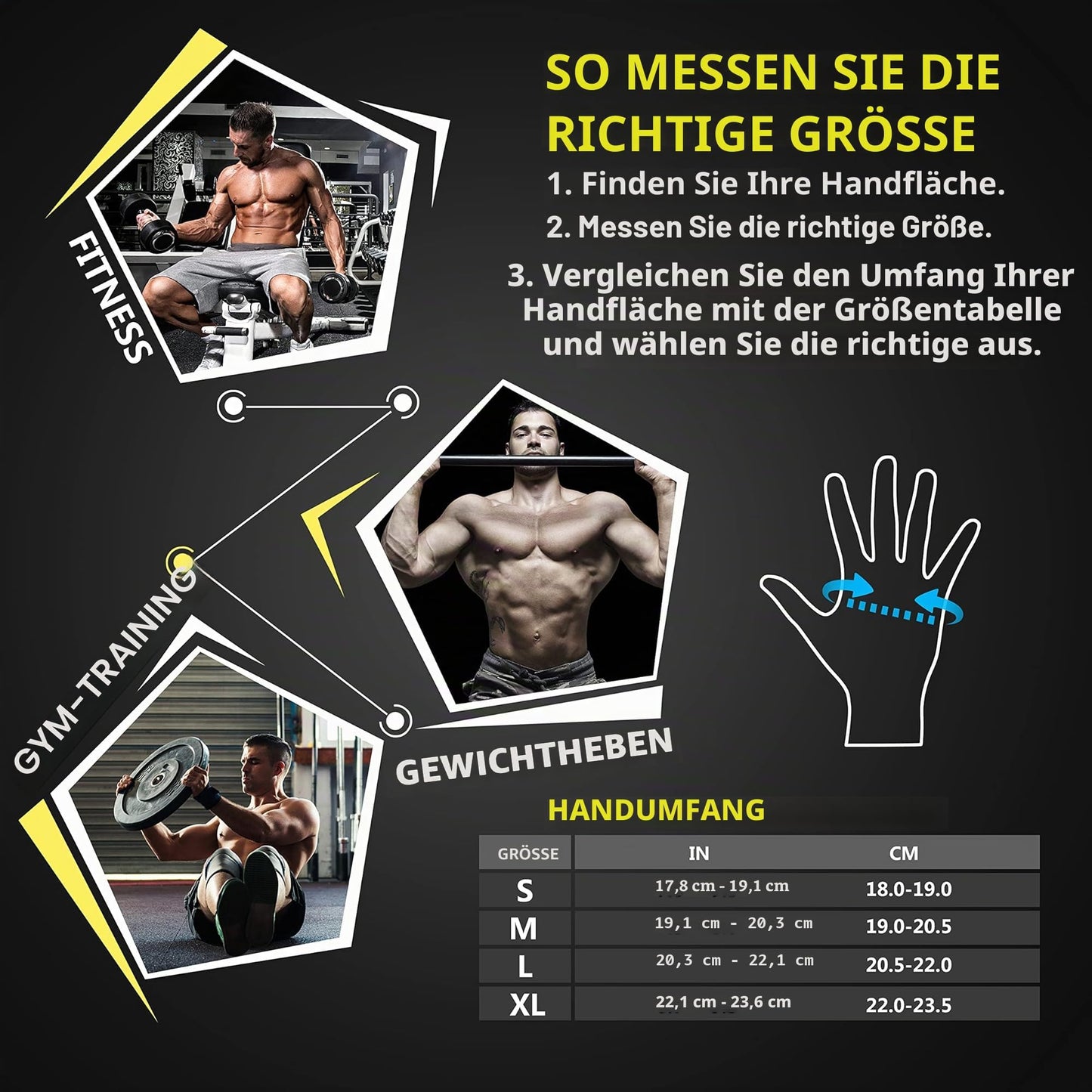 ihuan Ventilated Weight Lifting Gym Workout Gloves with Wrist Wrap Support for Men & Women, Full
