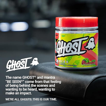 GHOST BCAA Powder Amino Acids Supplement, Kiwi Strawberry - 30 Servings - Sugar-Free Intra, Post &