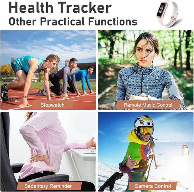 Fitness Tracker with Step Counter/Calories/Stopwatch, Activity Tracker, Health Tracker with Heart