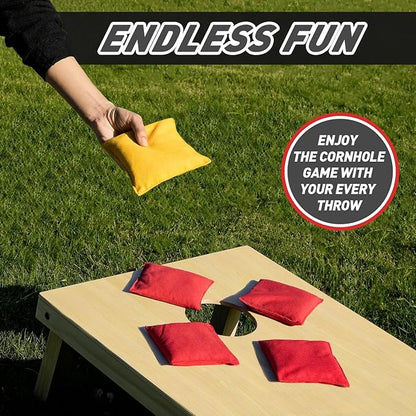 Cornhole Bags Set of 8 Regulation Corn Hole Bean Bags for Cornhole Game, Professional Weather