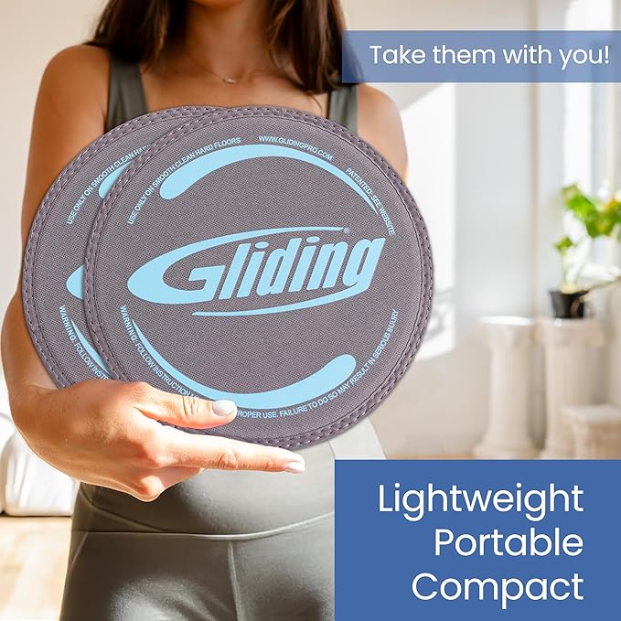Gliding Discs for Working Out - Exercise Sliders for Carpet & Hardwood Floors 1 Pair, Authentic