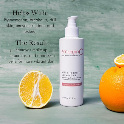 Gentle Multi-Fruit Cream Cleanser - Face Wash with Natural AHA + Vitamin C from Natural Fruit