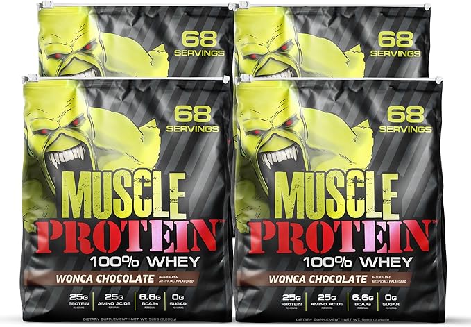 Muscle Whey Protein Flavored Protein Powder, 25,000mg Amino Acids/Serving, Cold Filtered(Packaging