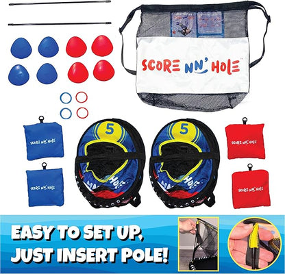 SKIP NN' HOLE Original Fun Stonne Skipping Meets Pool Cornhole Game Floating | for All Ages | Fun