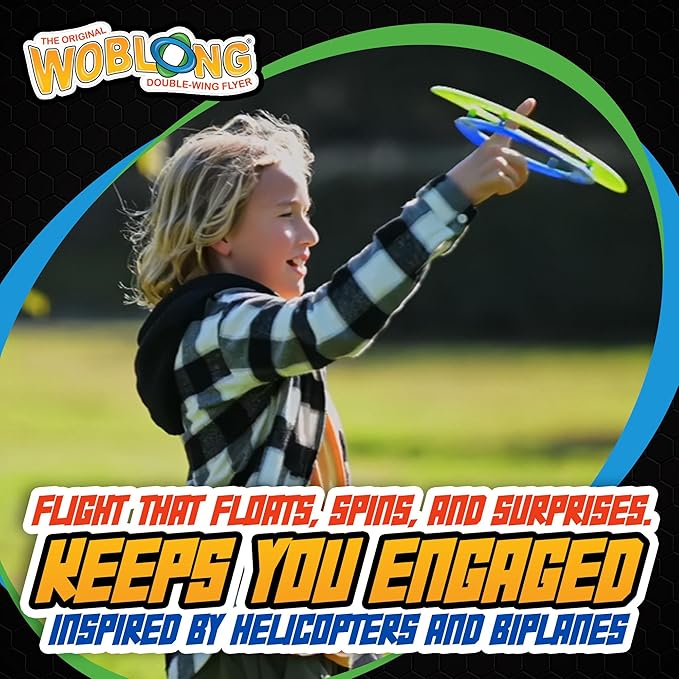 Double Wing Flyer – Aerodynamic Flying Disc for Families & Adults Playing Catch, Sports Toys for