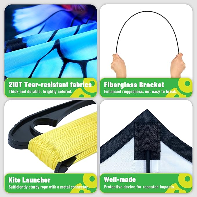 Kite-Butterfly Kites for Kids and Adults, Easy to Fly for Beginner, Durable and Eye- Catching