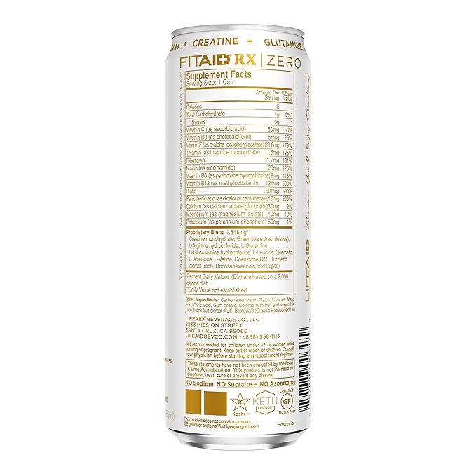 FITAID Post-Workout Recovery Drink Variety Sampler Pack, No Artificial Flavors or Sweeteners, 100%