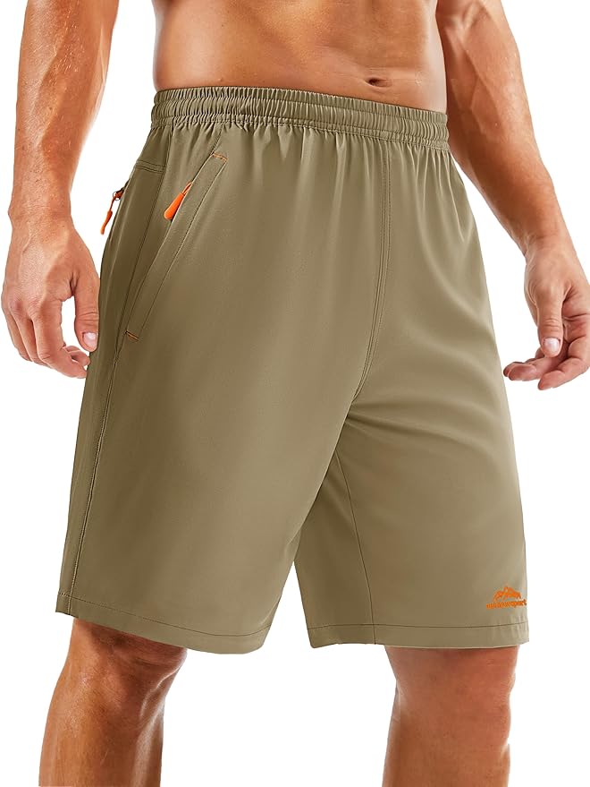 TACVASEN Men's Running Athletic Shorts 9" Quick Dry Workout Gym Shorts Lightweight Summer Shorts 3
