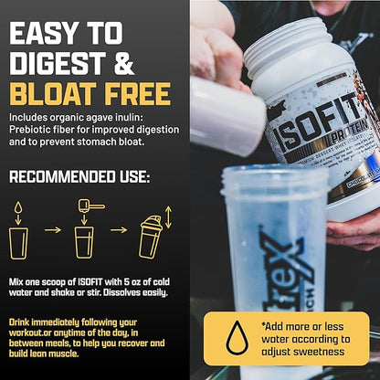 Nutrex Research IsoFit Whey Protein Powder Instantized 100% Whey Protein Isolate (30 Servings (Pack